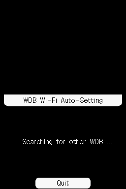 Searching for other units running the WDB software.