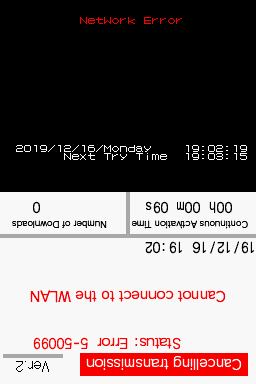 WDB fails to connect to the internet.