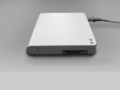 The side of the unit, where the SD Card slot is.