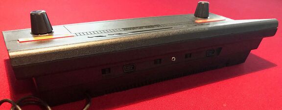 Rear of the unit showing how flush the 2600 board's ports were to the casing