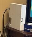 Digitally zoomed in photo of the Lodgenet wii.