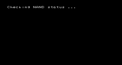 The disc checking the NAND status of the target system