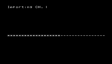 The channel import (install) message.