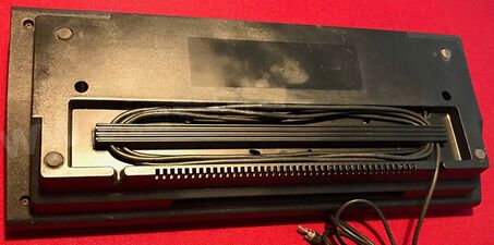 View of the bottom with the winding posts for the RF cable