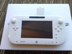 Top view of the CAT-R GamePad. Besides the top connector for wired connections, it is no different then a standard Wii U GamePad